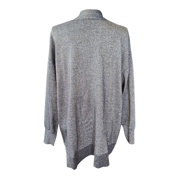 Lane Bryant Metallic Gold Black Tie Front Cardigan Sweater 14/16 - Picture 6 of 11